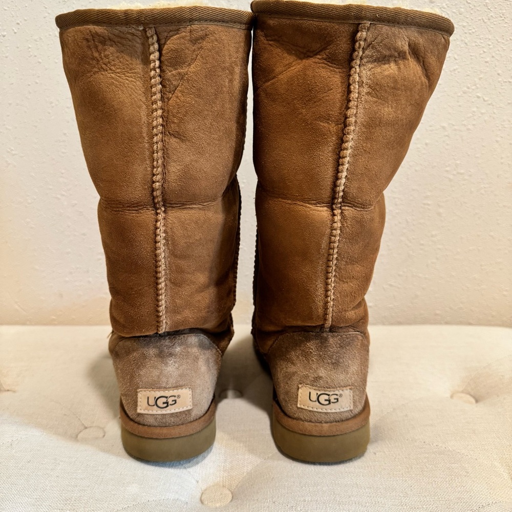 UGG Classic Tall Brown Boots 8 - Picture 3 of 14